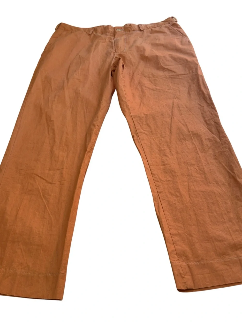 Bills Khakis Orange Cotton Chino Pants Mens 38 USA Made Coastal Preppy Style EUC